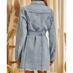Denim Button Dress -Western Cowboy Equipment Shop d10322 denim 45