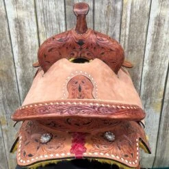 Paul Taylor Youth Floral Barrel Saddle -Western Cowboy Equipment Shop eback db4a64e4 d27a 4ccc 9688 bdf7f45a7cb9