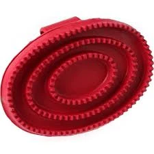 Large Rubber Curry Comb Red