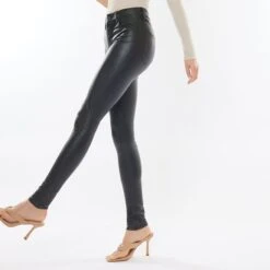 KanCan Black Faux Leather Skinny -Western Cowboy Equipment Shop kc2012bk 5 1