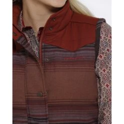 Cinch Woman's Twill Quilted Vest -Western Cowboy Equipment Shop mav9884003 3 1802 detail