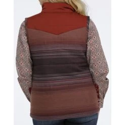 Cinch Woman's Twill Quilted Vest -Western Cowboy Equipment Shop mav9884003 4 440 detail