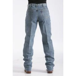 Cinch Medium Stonewash Green Label Jeans -Western Cowboy Equipment Shop mb90530001 back 1006 detail