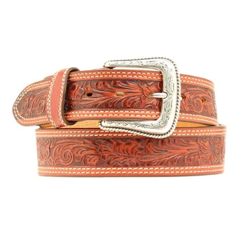 Nocona Men's Hand Tooled Belt 3 Nocona Men's Hand Tooled Belt