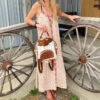 Cream And Camel Dress With Aztec Embroidery -Western Cowboy Equipment Shop patterndressb