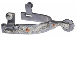 Professional's Choice Silver 8 Point Spur W/ Floral Design