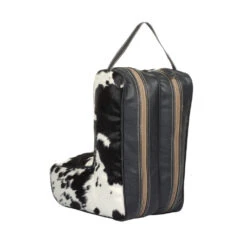 Black And White Hide Boot Bag -Western Cowboy Equipment Shop s 1318 3