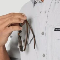 Wrangler Men's Solid High Rise Grey Shirt -Western Cowboy Equipment Shop s l500 75701170 313e 4e75 8f92 ab2318722592