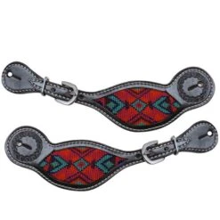 Shiloh Dark Chocolate Beaded Inlay Spur Straps