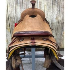 Used 16 Inch Pines Ranch Cutter Saddle -Western Cowboy Equipment Shop used254back