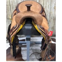 Used 16 Inch Pines Ranch Cutter Saddle -Western Cowboy Equipment Shop used254front
