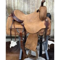 Used 16 Inch Pines Ranch Cutter Saddle -Western Cowboy Equipment Shop used254sidea
