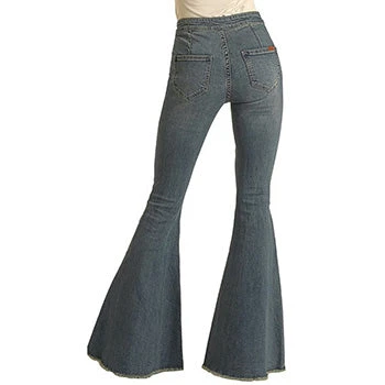 Rock & Roll Women's High Rise Bell Bottom Jeans 4 Rock & Roll Women's High Rise Bell Bottom Jeans - Image 2