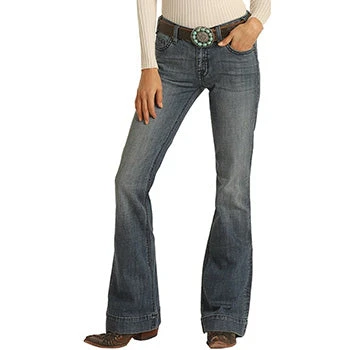 Rock & Roll Cowgirl Boot Cut Jr. Mid Rise Trouser 4 Rock & Roll Cowgirl Boot Cut Jr. Mid Rise Trouser - Image 2